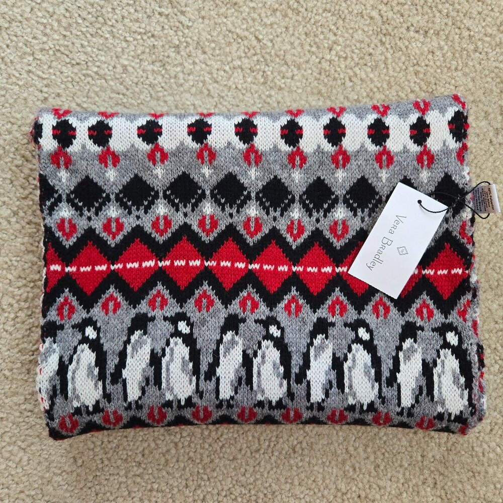 NWT Vera Bradley Penguin Fair Isle Scarf